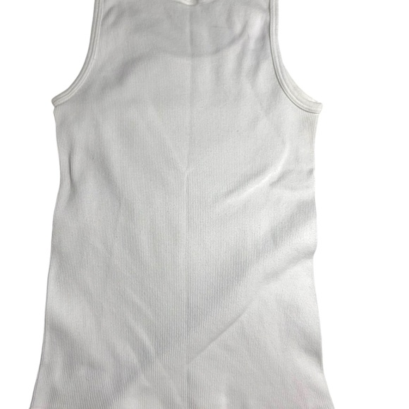 ✨EUC✨ FIVE J. Crew 100% Cotton Ribbed Stretchy Tank Tops In White Size M - Picture 10 of 14
